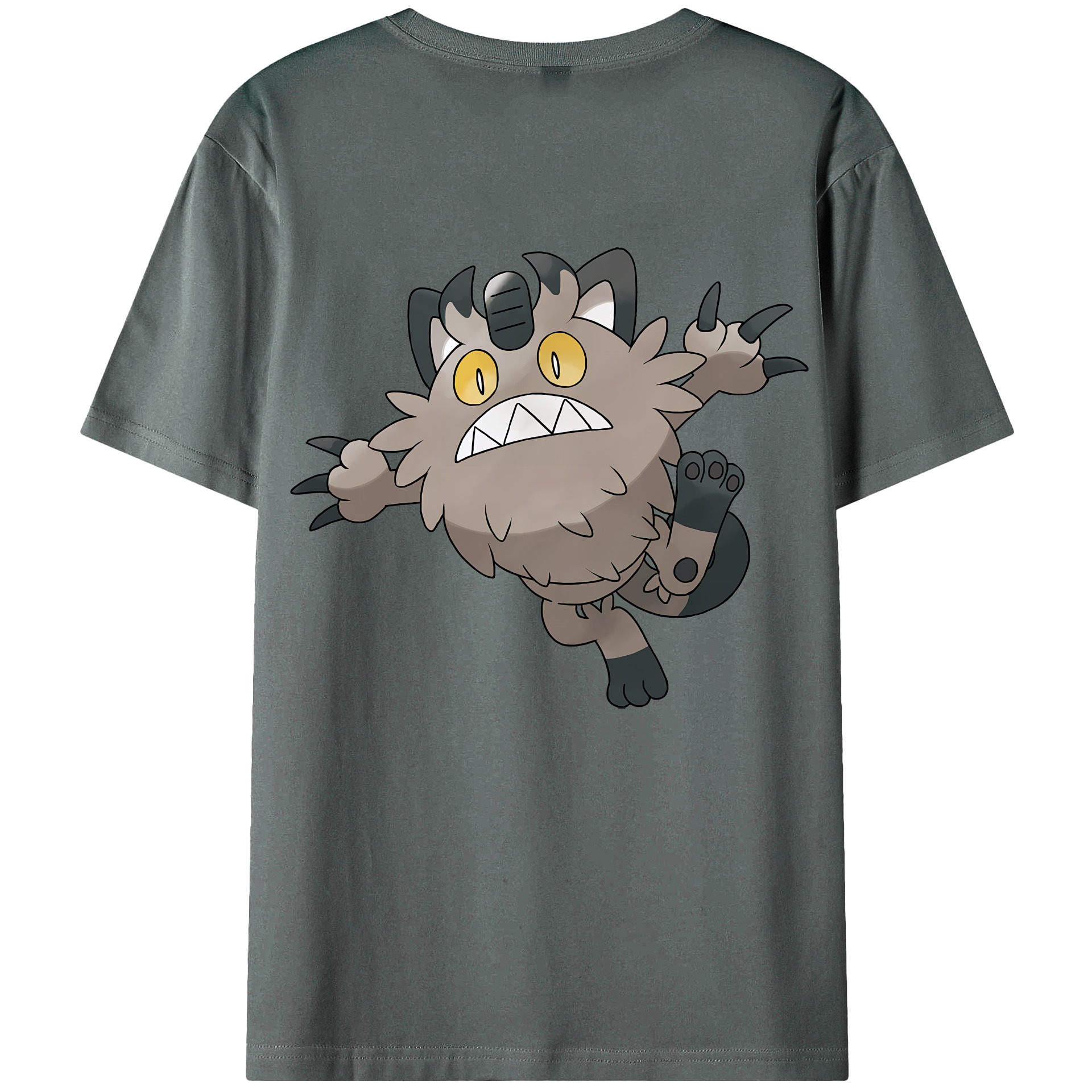 （画像用） ポケットモンスター Pokémon 綿100％ メンズ半袖Tシャツ（バックプリント） 通気性